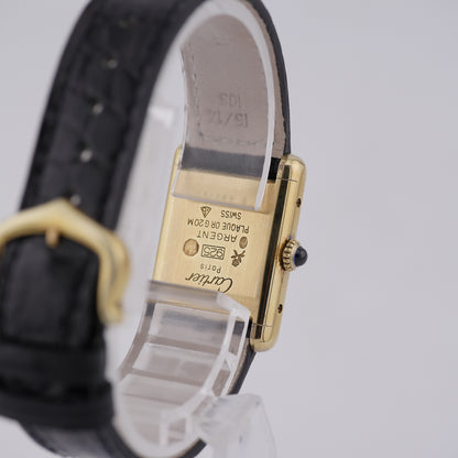 Cartier Tank Vermeil Silber / Vergoldet 3 66001