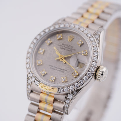 Rolex Lady-Datejust 26 Tridor Dreifarbgold 69159 - 1986 "Factory Setting"